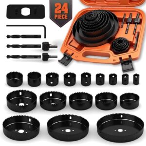 24PCS Hole Saw Set for Wood and Plastic