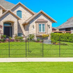 Metal Garden Fence 6 Panels 14.8ft x 38in