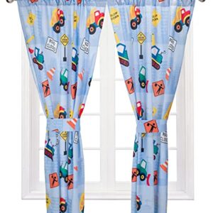 Boys Construction Room Curtains with Trucks