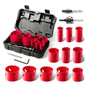 HYCHIKA 17 Pcs Bi-Metal Hole Saw Set