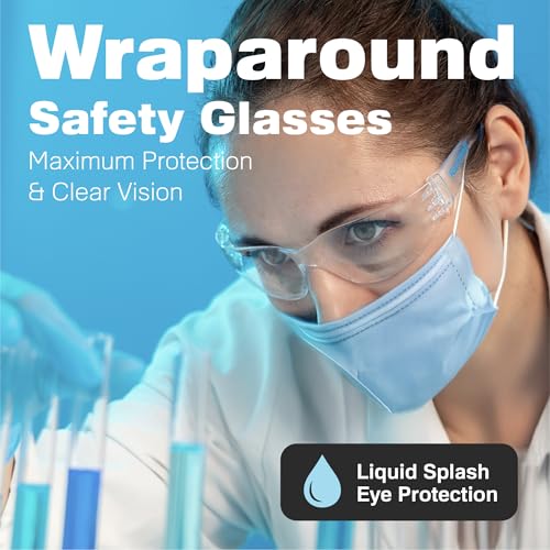 Raxwell Clear Safety Glasses 12-Pack, Anti-Scratch & Impact-Resistant - Image 4