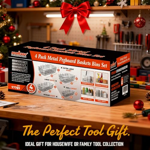 HORUSDY Pegboard Bins and Baskets 4 Pack - Image 2