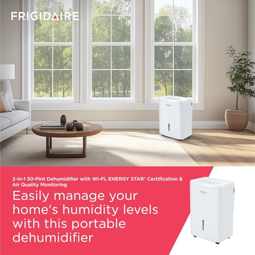 Frigidaire 50-Pint Portable Dehumidifier with Wi-Fi - Image 3