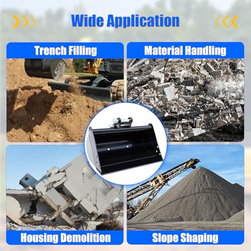 DANWIWEE Mini Excavator 20" Flat Bucket - Image 3