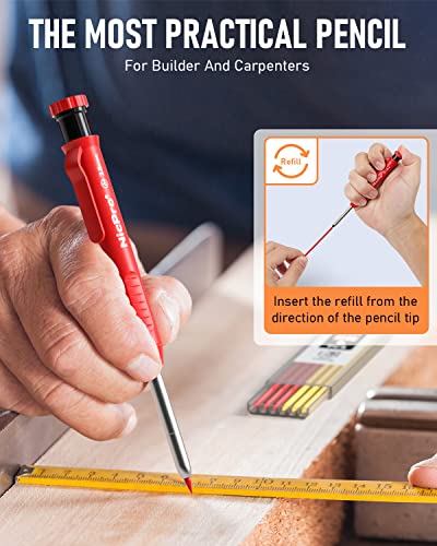 Nicpro Carpenter Pencil Set with Sharpener - Image 6