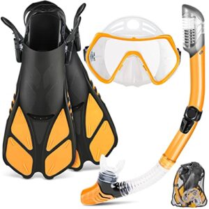 ZEEPORTE Snorkel Set with Panoramic Mask