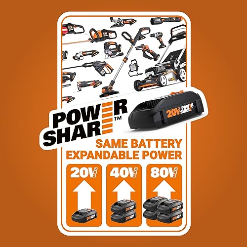 WORX 40V 14" Cordless Lawn Mower with Batteries - Image 4