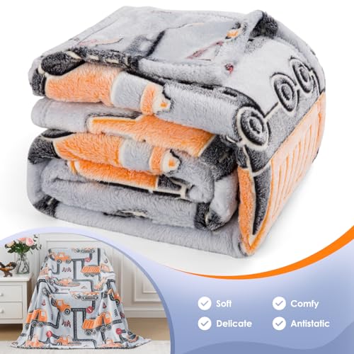 Kids Excavator Glow in Dark Truck Blanket - Image 6