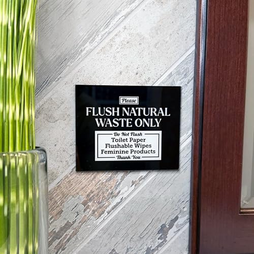 Acrylic Do Not Flush Sign, 5x4, USA - Image 5