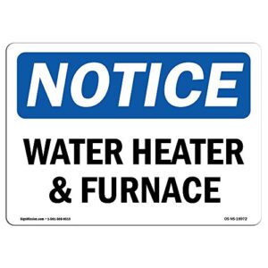 OSHA Notice: Water Heater & Furnace Sign