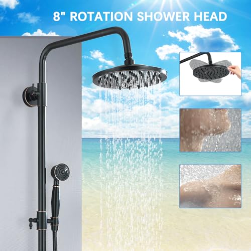 MOSSON Oil Rubbed Bronze Shower Faucet Set - Image 4