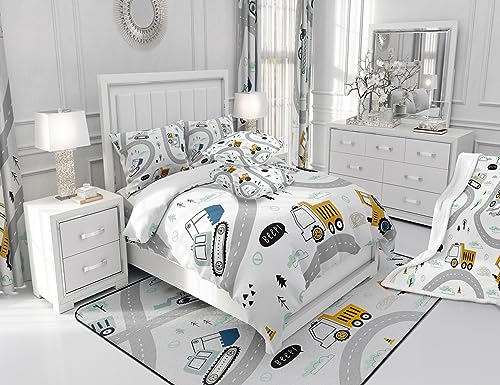 Kids Construction Trucks Area Rug 3x5 - Image 6