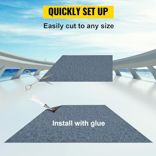 Happybuy 6x13 ft Waterproof Grey Marine Carpet - Image 6