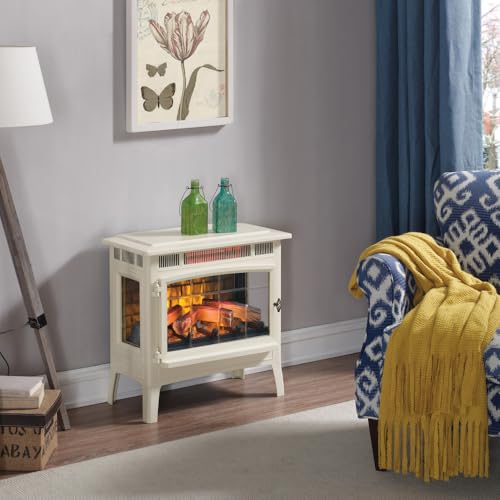 Duraflame Electric Fireplace Stove Heater, Cream - Image 2