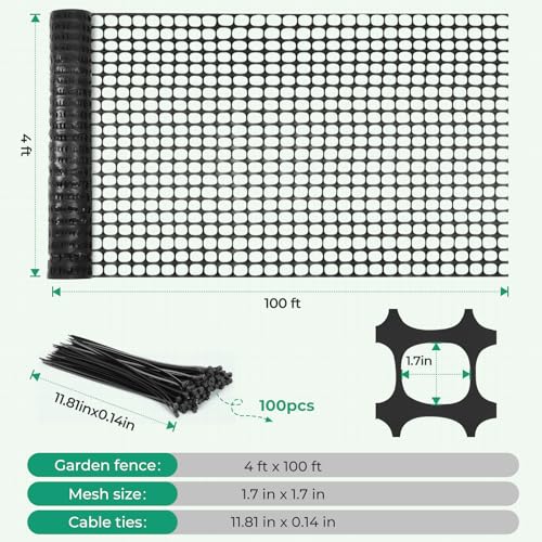 Ohuhu 4'x100' Reusable Plastic Safety Fence - Image 2