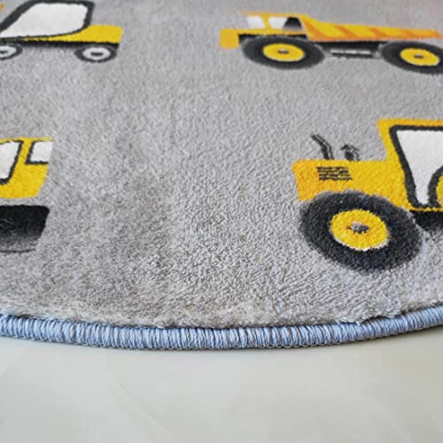 Kids Construction Trucks Area Rug Soft Fluffy - Image 6