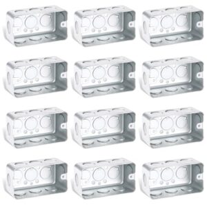 12 Pack 4x2 Inch Galvanized Steel Electrical Box