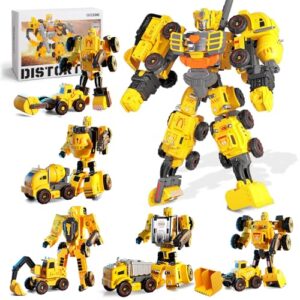 Bloomsmary 5-in-1 Construction Trucks Toy Set