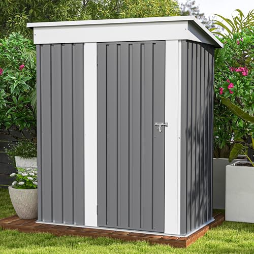5x3 FT Outdoor Storage Shed with Lockable Door
