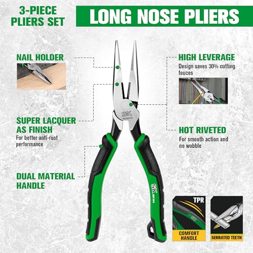 SK Pliers Set: 3 Pieces with Pouch - Image 5