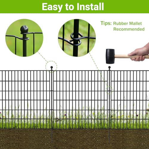 15 Panel No Dig Garden Fence with Gate - Image 4