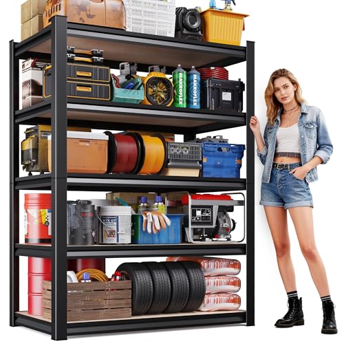 71"H 35"W Heavy Duty 5-Tier Shelves
