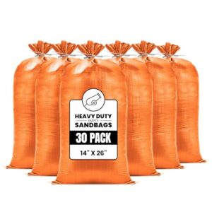 30 Pack Heavy Duty Flood Sandbags 14x26