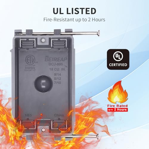 50 PK PVC Electrical Outlet Box, 18 Cu In - Image 4