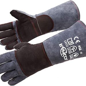 Fireplace Gloves XL Heat Resistant Leather