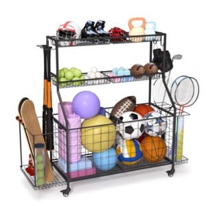 DreamPine Sports Equipment Organizer with Wheels