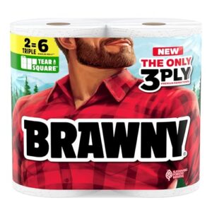 Brawny 3-Ply Paper Towels, 2 Triple Rolls
