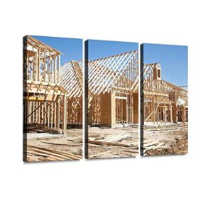 Framed Canvas Art: Modern Lumber Home Decor