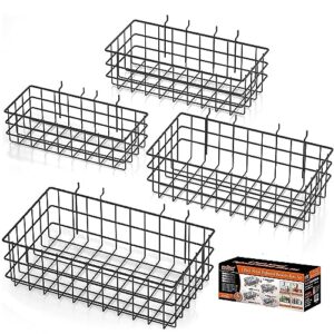 HORUSDY Pegboard Bins and Baskets 4 Pack