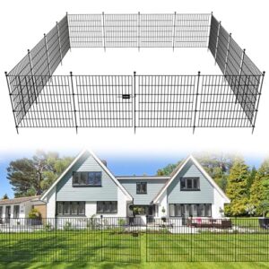 15 Panel No Dig Garden Fence with Gate