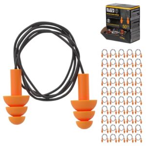 Klein Tools 6050350 Corded Earplugs, 25dB NRR