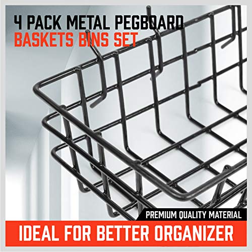 HORUSDY Pegboard Bins and Baskets 4 Pack - Image 5