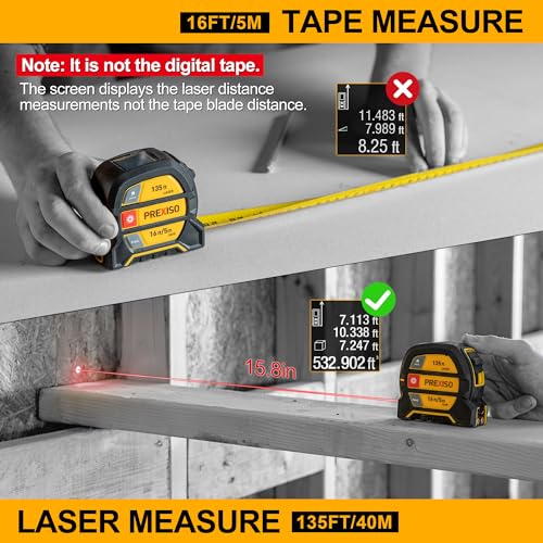 PREXISO 2-in-1 Laser Measure, 135Ft - Image 2