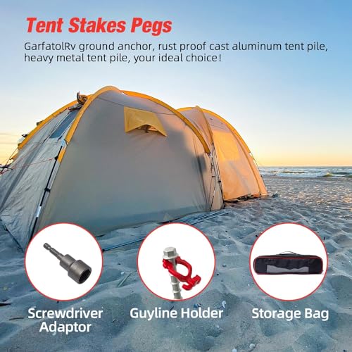 18 Pcs Heavy Duty Aluminum Ground Anchors - Image 4