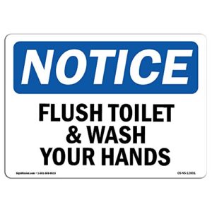 OSHA Toilet Sign - Wash Hands Required
