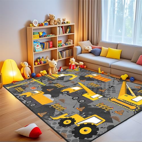 CAFCIOYG Boys Construction Play Mat 3'×4'