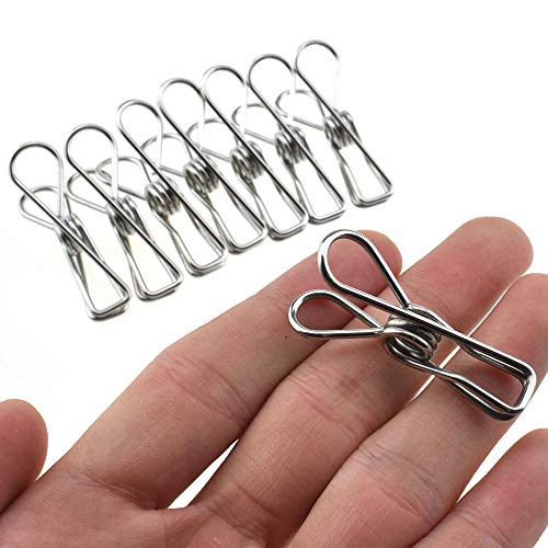 HAHIYO Metal Clothespins Chip Clips 30 Pack
