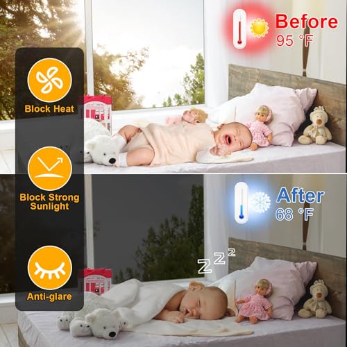 Daytime Window Privacy Film, Black-Silver 17.5" X 78.7" - Image 2