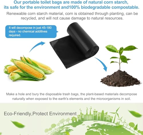 Portable Biodegradable Camping Toilet Bags 25pcs - Image 4