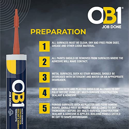 OB1 Multi-Surface Sealant & Adhesive, Terracotta - Image 6