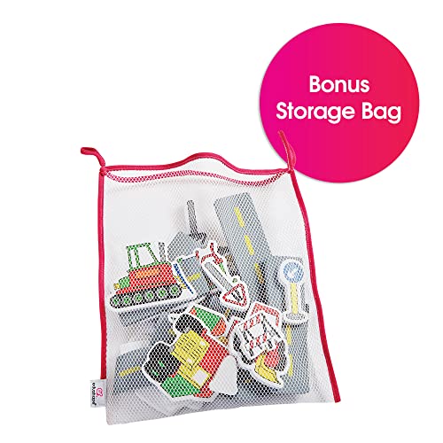 Foam Sticker Bath Play Set, Road Construction - Image 4
