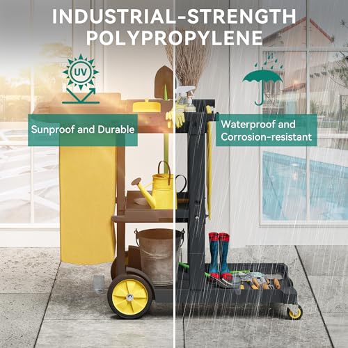 YITAHOME 3-Shelf Cleaning Cart with Bags - Image 3