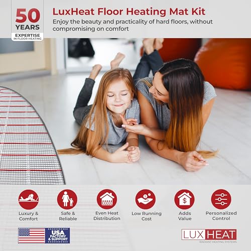 LuxHeat 60sqft Floor Heating Mat Kit - Image 2