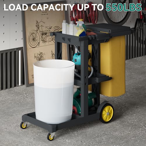 YITAHOME 3-Shelf Cleaning Cart with Bags - Image 5