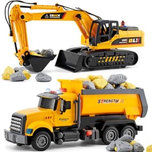 LerBao 2 Pack Construction Truck Toys