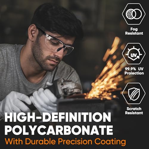 TICONN Anti-Fog Safety Glasses with UV Protection - Image 5